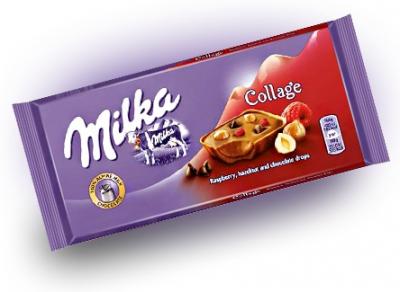 Milka Collage (Fruit, Raspberry, Hazelnut) 18 шт. 93 грамм